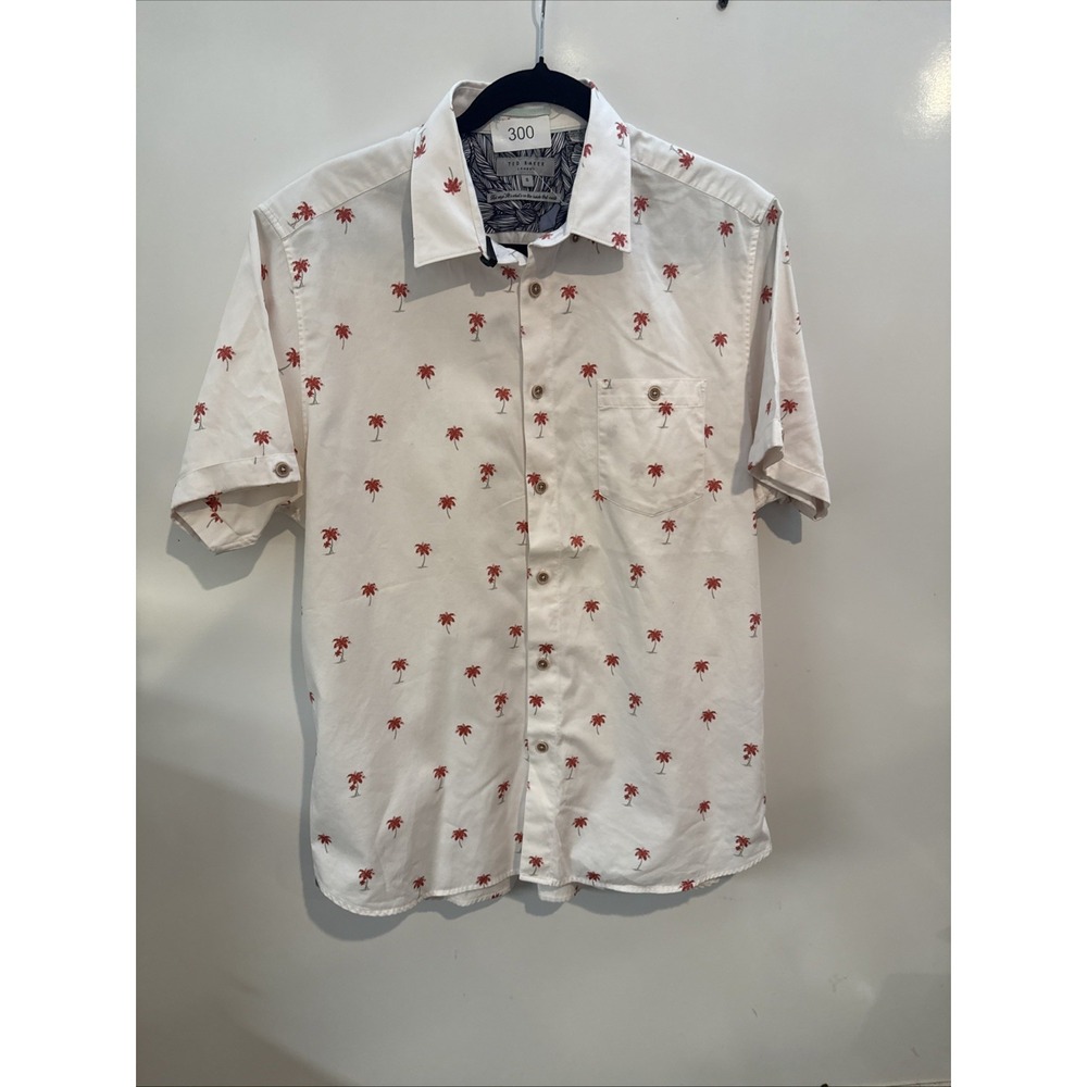 TED BAKER Man's PALM TREE Casual Shirt NEW Size 5 X-Large Retail $155